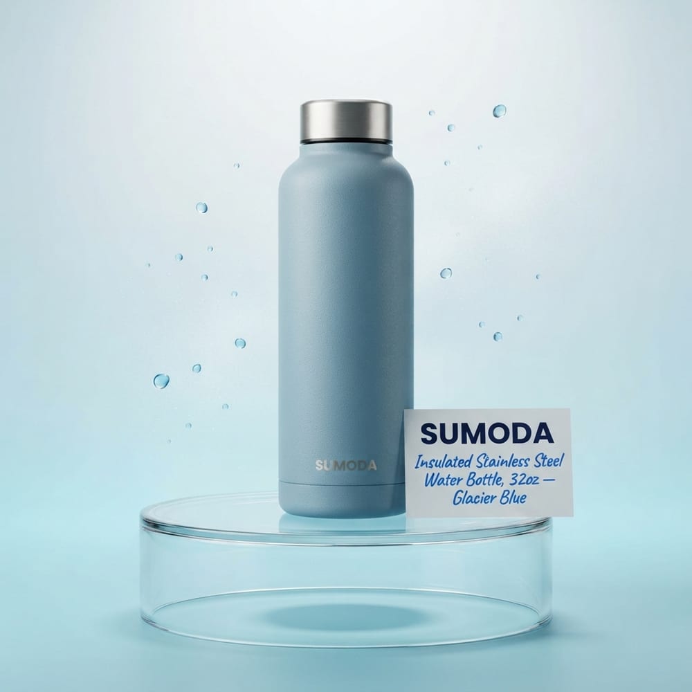 1 Water Bottle — Glacier Blue